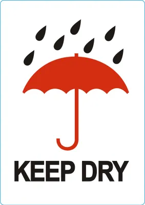 Produktbild von rillprint Hinweisetiketten "KEEP DRY" 500 Etiketten 74 x 105 mm