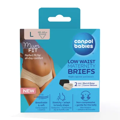 Produktbild von Canpol babies MumFIT Schwangerschaftsslips unter dem Bauch Größe L 2 St. 78/019