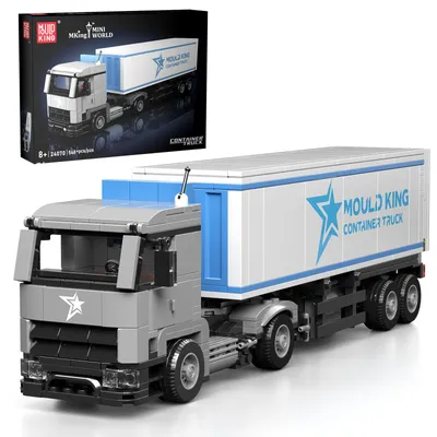Produktbild von Mould King 24070 Bausteine Container LKW Spielzeug Klemmbausteine LKW Modellbausatz Truck Klemmbausteine Modellbaustaz Geschenke für Jugendliche und Erwachsene (548 Teile)
