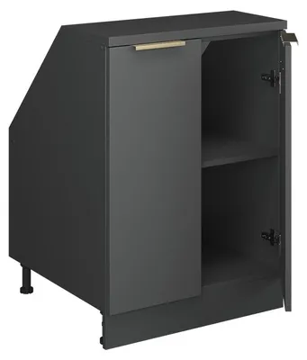 Image de Meuble de rangement sous pente Vicco Rion Anthracite-or 60x81.6cm 2 portes, 60 cm de profondeur, Model 60387