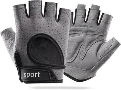 Image de Gants de vélo demi-doigts XL 14 x 10 cm, respirants et antidérapants