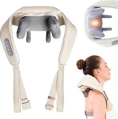 Zdjęcie produktu dla Masażer karku, masażer, masażer pleców, masaż shiatsu, pleców, całego ciała, głęboki masaż 3D, ulga w bólu