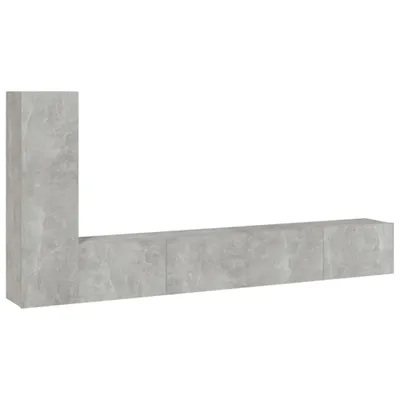 Zdjęcie produktu dla vidaXL 3-częściowa szafka pod TV betonowa szara materiał drewnopochodny