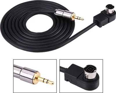 Obrázek produktu pro Auto-AUX kabel, černý kabel, přenosný pro zařízení UniLink Alpine JVC rádia