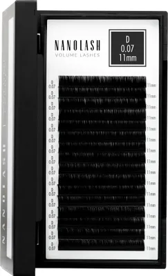 Produktbild von Wimpernextensions zur Volumentechnik Nanolash 0.07 D Curl 11mm Länge