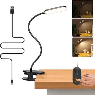 Zdjęcie produktu dla Aigostar Lampka do Czytania LED z Klipsem USB 4000K Czarna