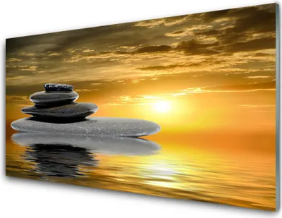 Produktbild von Acrylglasbilder 100x50 Wandbild Druck Steine Kunst
