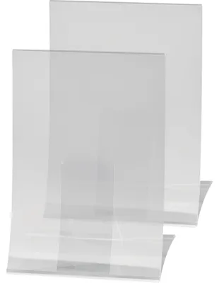 Produktbild von SIGEL TA160 Tischaufsteller, DIN A4 (210x297 mm), schräg, einseitige Präsentation, glasklar, Hartplastik