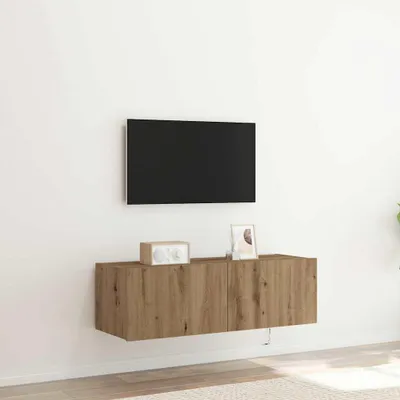 Zdjęcie produktu dla Maison Exclusive - RTV-szafka wisząca, 100 x 35 x 31 cm, płyta wiórowa imitująca drewno dębowe