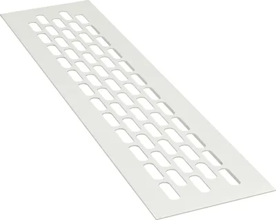 Produktbild von 4 x sossai Aluminium Lüftungsgitter 24,5 x 6cm in Weiß Belüftungsgitter Türgitter Stegblech Abluft