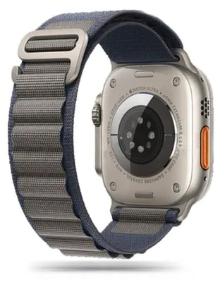 Produktbild von Tech-Protect Nylon Pro Apple Watch 4 / 5 / 6 / 7 / 8 / 9 / Se / Ultra 1 / 2 (42 / 44 / 45 / 49 Mm) Marineblau / Grau