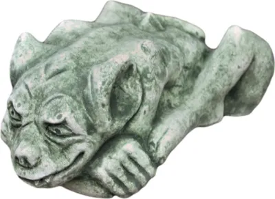 Produktbild von Schöner Kantenhocker Gargoyle aus Steinguss perfekt für den Garten die Fensterbank oder den Vorgarten ist Frostfest Witterungsbeständig und Neu 15cm H, P-179