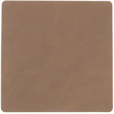 Image de LIND DNA Dessous de verre Nupo - Cuir - Marron - 10 x 10 cm