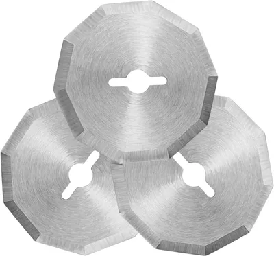 Produktbild von Ersatzklingen für Rollschneider - 40 mm zehneckig - Edelstahl - 3 Stück