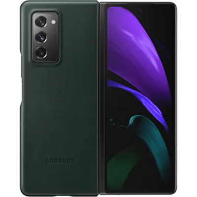 Immagine prodotto di SAMSUNG EF-VF916LGEGEU SAMSUNG Leather Cover Handy-Cover für SAMSUNG Galaxy Z Fold 2 grün