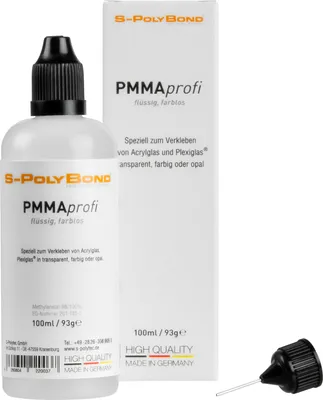 Produktbild von S-Polybond® Acrylglas, Plexiglas® Kleber, Klebstoff, Kaltschweißkleber | 100ml | geeignet auch zum Verkleben von ABS, ASA, SAN, PS (1, Acrylglas/Plexiglas Kleber)
