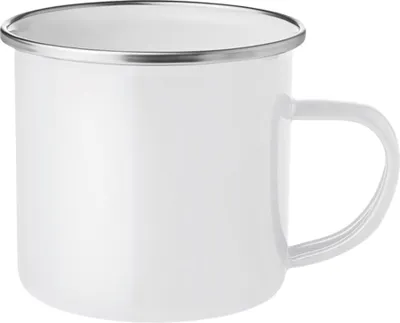 Produktbild von MidOcean - Kaffeebecher "Plateado", Emaille, 350ml MO409 (Einheitsgröße) (Weiß)
