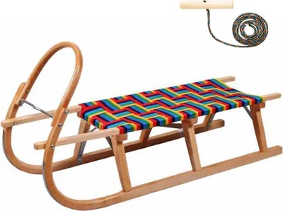 Obrázek produktu pro Klasické dřevěné sáňky s provázkem BAYO