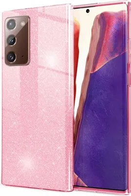 Immagine prodotto di NALIA Glitter Custodia per telefono cellulare per Samsung Galaxy Note 20, strass Diamond Back Cover Rosa