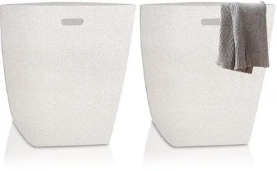 Produktbild von 2er-Pack-Set aus Wollwaschbeutel, großer 90-Liter-Waschbeutel, falbarer schmaler Wäschesack, Wollwaschbeutel für schmutzige Wäsche