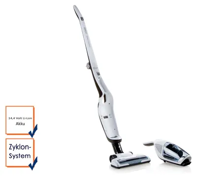 Produktbild von Domo DO217SV, 2-in-1-Stabstaubsauger, Beutellos, Schwarz, Weiß, 0,5 l, Trocken, Zyklonal