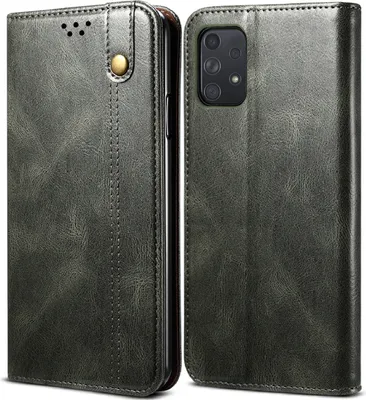 Immagine prodotto di Custodia per Samsung Galaxy A72 5G/4G, custodia in pelle flip wallet con funzione stand verde