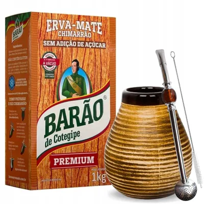 Zdjęcie produktu dla Zestaw Startowy Yerba Mate Premium - Barao Chimarrao 1kg + Tykwa Bombilla