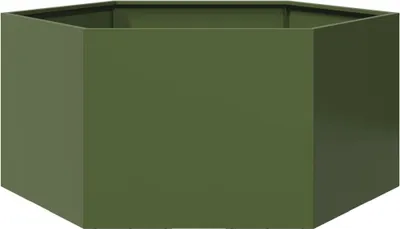Produktbild von Pflanzkübel Olivgrün Sechseckig 104x90x45 Stahl