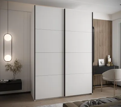 Obrázok produktu pre Dvojdverová skriňa SAMARA 1 - 170 cm, biela / čierna