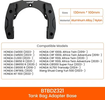 Image de LOBOO Support pour sacoche de réservoir HONDA (11.4.04015.005.11)