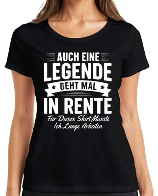 Obrázok produktu pre Aj legenda niekedy odíde do dôchodku Dámske tričko Retirement Gift Pensioner, čierna, XL