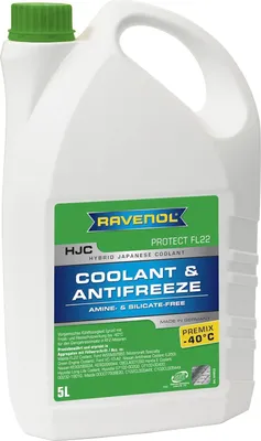 Produktbild von RAVENOL HJC Premix Protect FL22 Kühlmittel Kühlerfrostschutz 5L Grün Antifreeze Fertigmischung