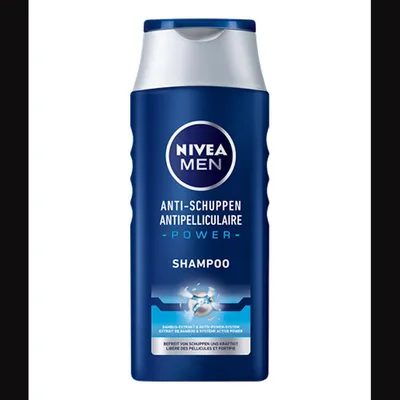 Produktbild von NIVEA ANTI-SCHUPPEN POWER SHAMPOO, 250 ml, Shampoo, Nicht-professionell, Männer, Alle Farben, Antischuppen, Nährend, Revitalisierend, Verstärkung
