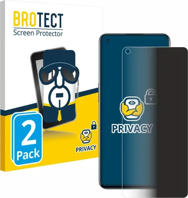 Produktbild von 2x BROTECT Sichtschutzfolie für OnePlus 9 Anti-Spy Privacy Sichtschutz Blickschutz Folie Blaulicht-Schutz