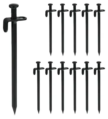 Produktbild von Omgoods – Set mit 12 Zeltpflöcken für schweren Boden