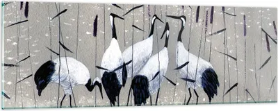 Produktbild von Bilder auf glas - Vogel Natur Wasser - 90x30cm - Glasbilder - Wandbilder - Kunstdruck - zum Aufhängen bereit - Wanddekoration aus Glas - Glas Bilder - Wandbild auf Glas - Einteilig - GAB90x30-3687