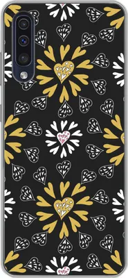 Produktbild von MuchoWow® Handyhülle Schutzhülle Hülle für Telefoonhoesje Samsung Galaxy A30s Mädchen - Herz - Schnittmuster - Mädchen - Kinder - Kinder Silikon Softcase Handy Hülle - Karteninhaber