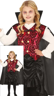 Produktbild von Guirca Vampirmädchen-kostüm Schwarz 5-6 Years Schwarz 5-6 Years
