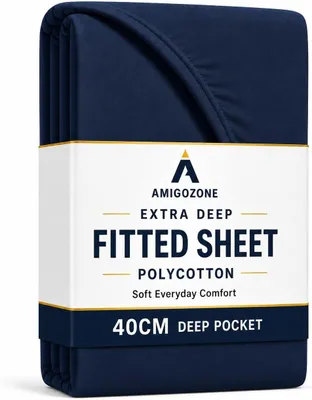 Productafbeelding van Extra Deep 16"(40cm) Non-Iron Percale Hoeslaken van pollyBaumwolle