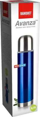 Produktbild von BANKETT Thermosflasche rostfreier Stahl AVANZA Blue 0,75 l