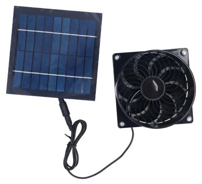 Zdjęcie produktu dla Wentylator wyciągowy zasilany energią słoneczną, profesjonalny, wydajny i energooszczędny kanał wentylacyjny do poddasza, budy dla psa, szopy, kurnika, 5 W
