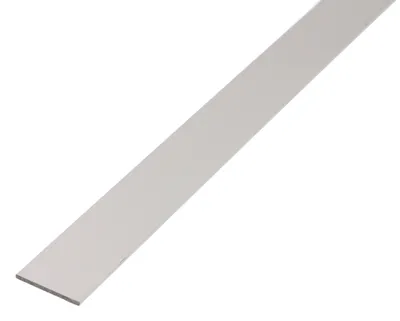 Produktbild von Alberts Flachstange | Aluminium, silberfarbig eloxiert | 1000 x 15 x 2 mm
