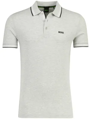 Produktbild von Poloshirt Boss Green Paddy kurzarm hellgrau meliert