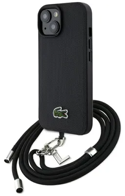 Zdjęcie produktu dla Etui Lacoste Iconic Crossbody Cord do iPhone 15 czarny