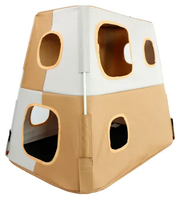 Immagine prodotto di Mersjo Cuccia per Gatto a Due Livelli Marrone 56 cm - Gioco e Riposo