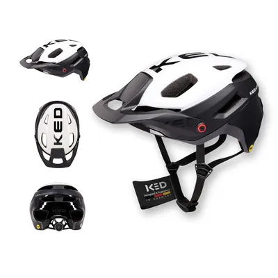 Produktbild von KED Pector ME-1 Mountainbike Helm: Mips Schutz, BOA® Fit System, Fidlock Magnetverschluss, 14 Belüftungsöffnungen Farbe: black white Größe: 58-61 (L)