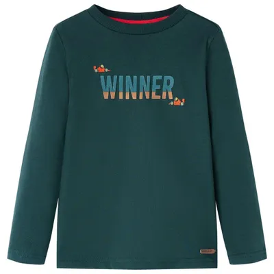 Produktbild von vidaXL Kinder-Langarmshirt Dunkelgrün 104