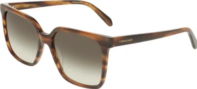 Produktbild von Ferragamo SF2102S Striped brown 57/16/145 Damen Sonnenbrillen