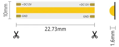 Zdjęcie produktu dla Taśma LED COB 5m IP65 jednokolorowa 15W/MT 12V - 4000K