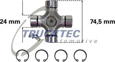 Produktbild von TRUCKTEC AUTOMOTIVE 02.34.053 Gelenk Längswelle passend für MERCEDES-BENZ VIANO (W639) Kardanwelle